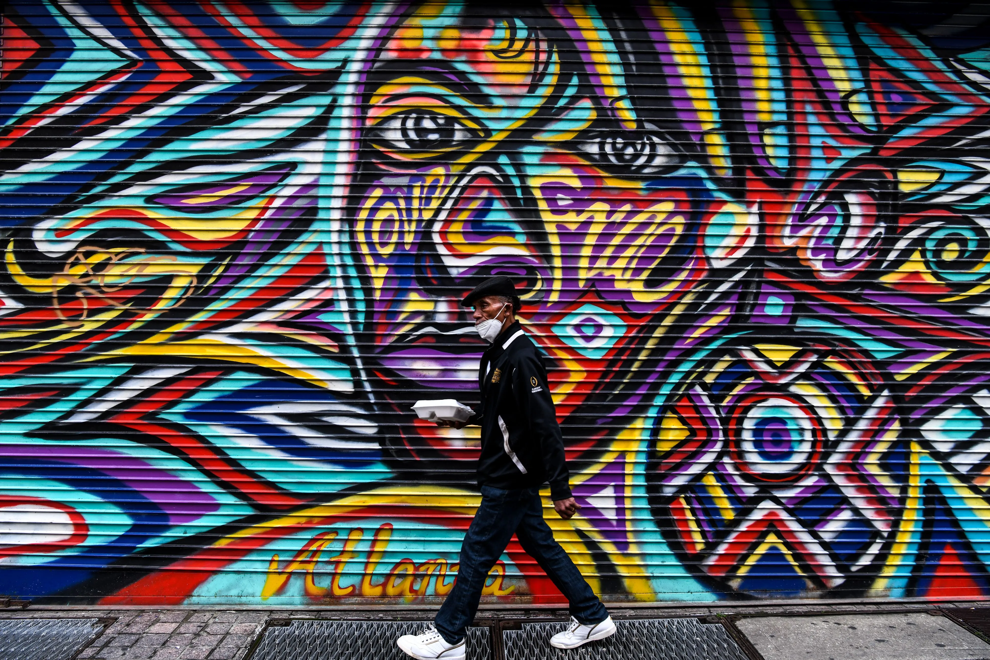 Atlanta mural artist Corey Barksdale creating a landmark public mural commission