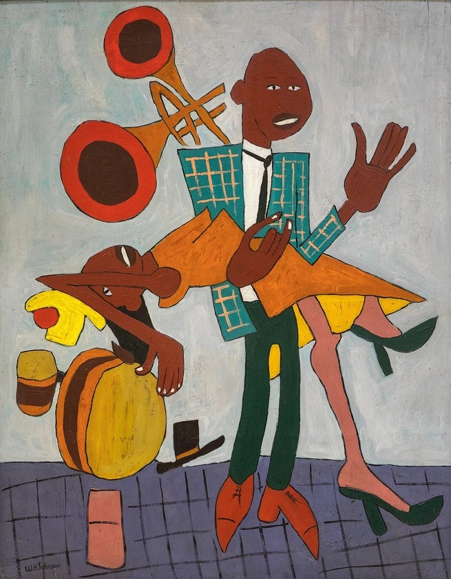 Jitterbugs, a painting by William H. Johnson